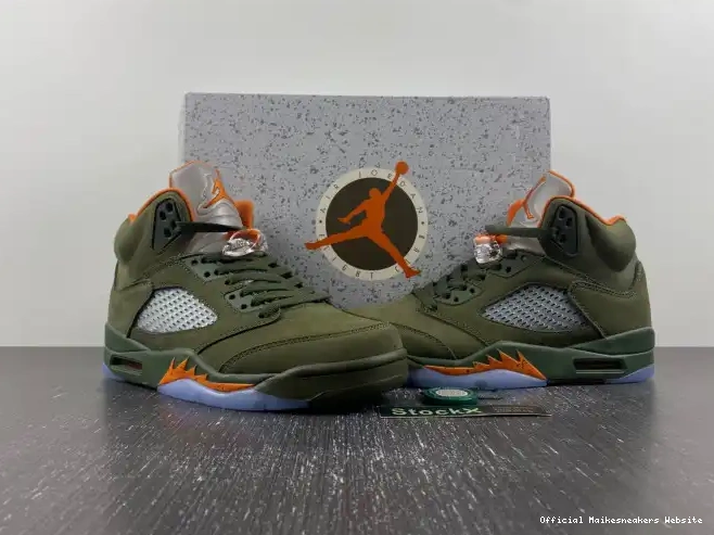 Official Maikesneakers Olive Jordan 5 DD0587-308 Air 0518